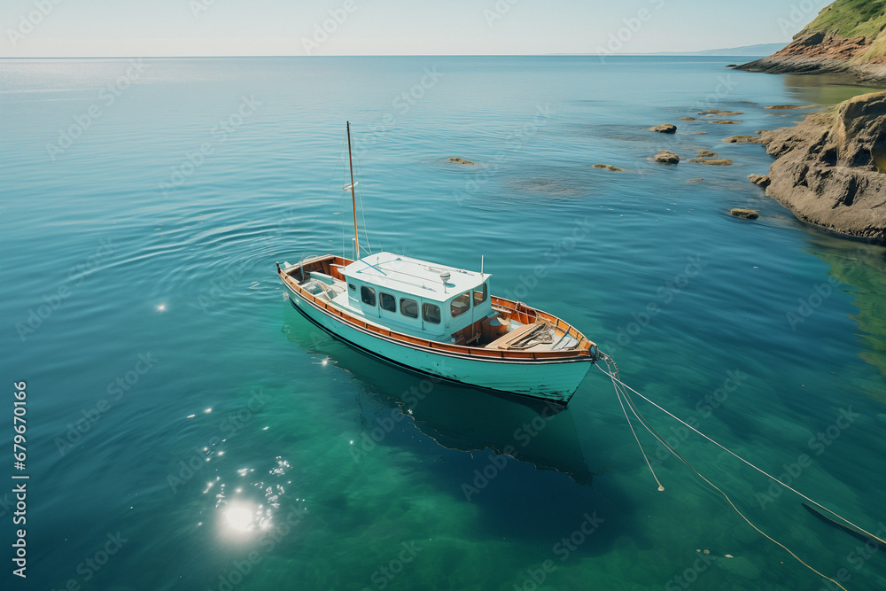 Fototapeta premium boat on the sea