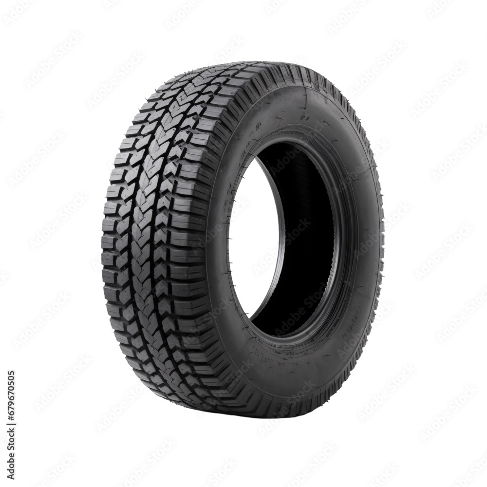 vehicle tire isolated on a transparent background, car wheel tyre PNG,