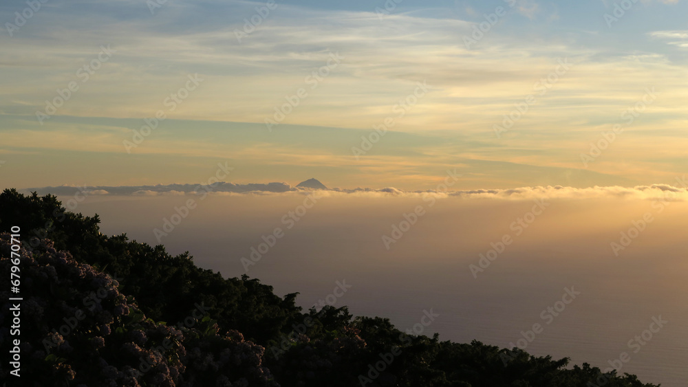 View from Miradouro da Serra de Santa Bárbara, This natural reserve occupies 1,863.40ha of the Santa Bárbara mountain range and is part of the highest point on the island, located at 1,021m above sea 