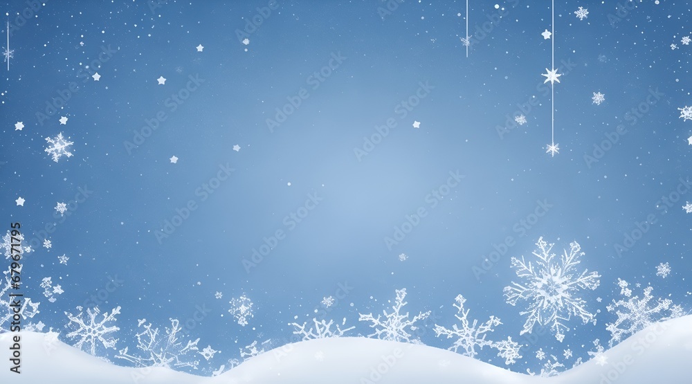 christmas background with snowflakes