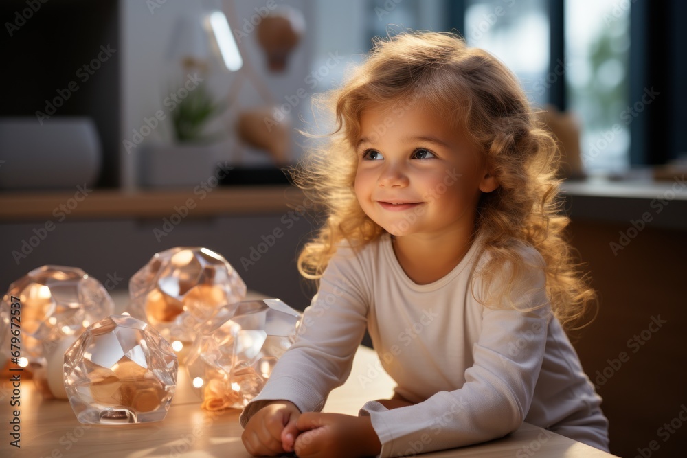little child playing with toys at home little child playing with toys at home