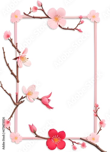Sakura Flower Border Frame