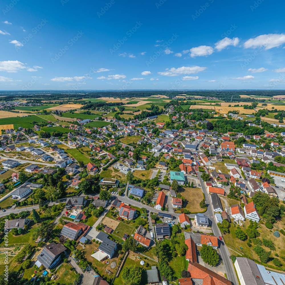 Aindling im Landkreis Aichach-Friedberg in Schwaben im Luftbild