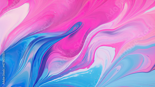 Abstract blue pink paint background. Acrylic texture with marble pattern, Pink blue color with liquid fluid marbled paper texture banner painting texture.Natural Luxury. Style incorporates the swirls 