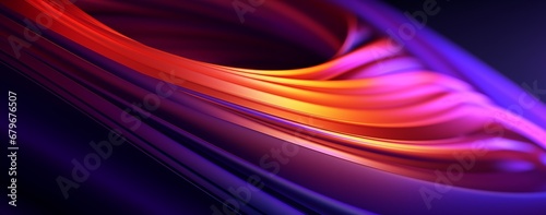 abstract purple and orange swirly wave motion design futuristic white background banner