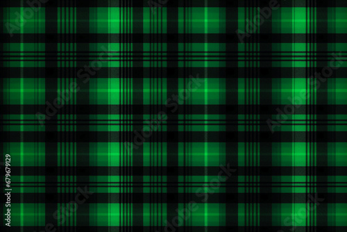 Plaid check seamless pattern in green colors. Abstract modern fabric texture tartan ornament endless printing