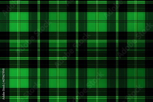 Plaid check seamless pattern in green colors. Abstract modern fabric texture tartan ornament endless prin