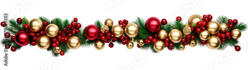 christmas garland isolated on white