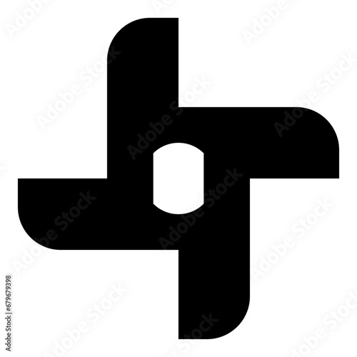 Knife for meat grinder mincer chopper accessory spare component part icon black color vector illustration image flat style