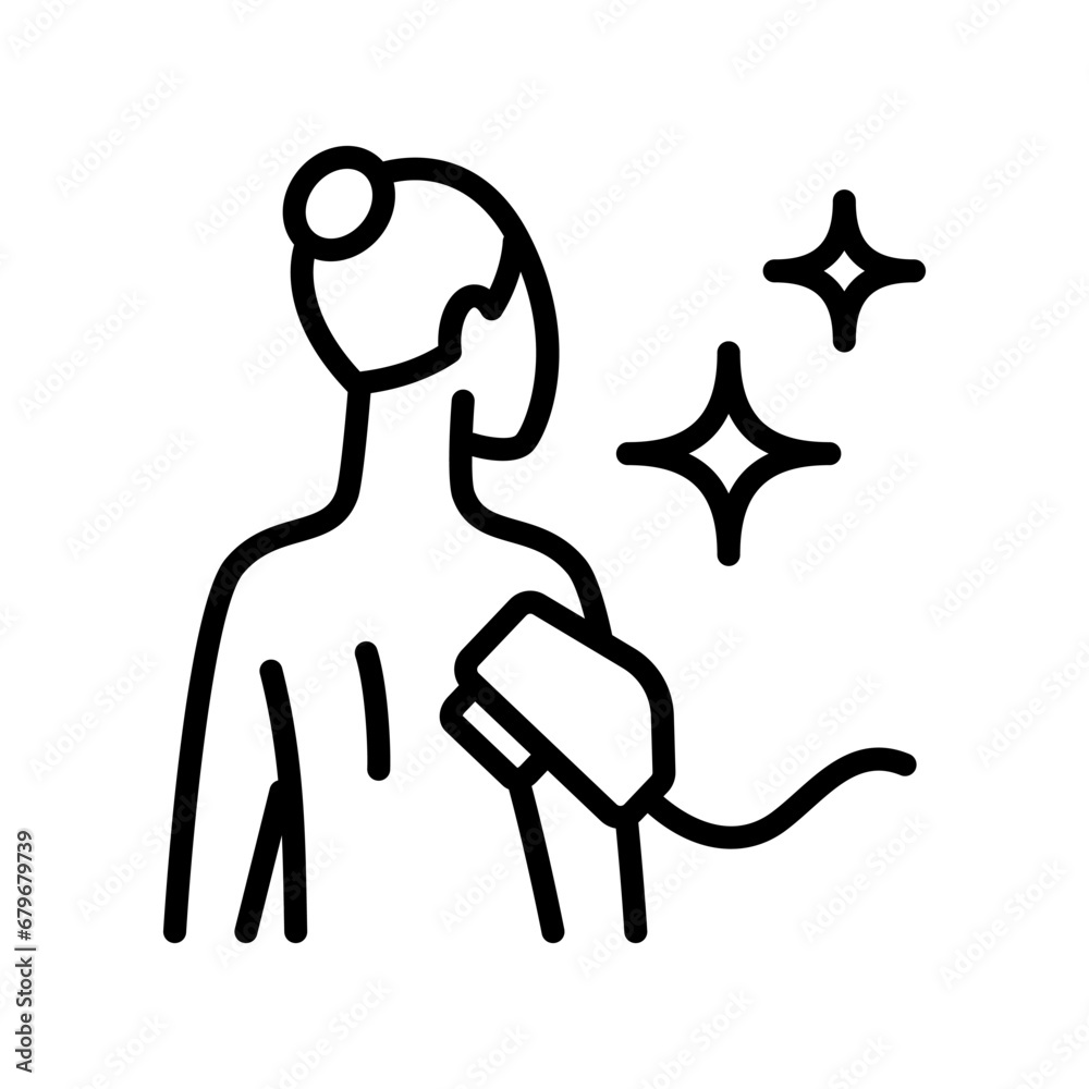 armpit hair removal female line icon vector. armpit hair removal female sign. isolated contour symbol black illustration armpit hair removal female line icon vector. armpit hair removal female sign. isolated contour symbol black illustration