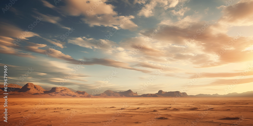 Amazing nature landscape of desert - obrazy, fototapety, plakaty 