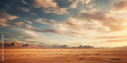 Amazing nature landscape of desert photo