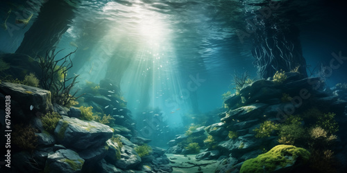 Amazing landscape of under water scenery © AhmadSoleh