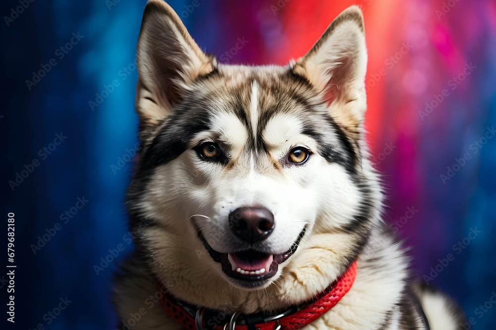 Fototapeta premium portrait of a dog on studio background