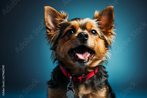 portrait of a dog on studio background