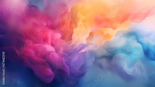 Abstract colorful background with smoke