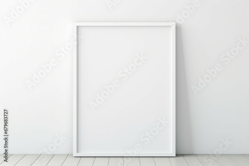 Empty wall in home interior with empty picture for your text or picture