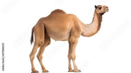 Camel isolated on white, A camel isolated on a transparent background, Generative AI © mizan
