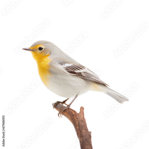 robin isolated on white background, a small bird perched on a transparent background, Generative AI