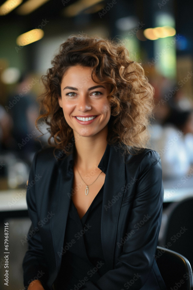 Portrait of a smiling business woman in the office. Portrait of a smiling business woman in the office.