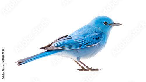 blue jay isolated on white background, blue bird perch on a transparent background, Generative AI