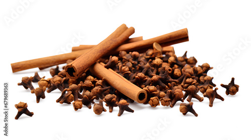 Wallpaper Mural Cinnamon sticks isolated on white, Cloves spice isolated on a transparent background, Generative AI Torontodigital.ca