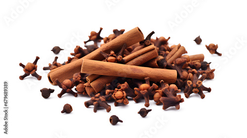 Wallpaper Mural Cinnamon sticks isolated on white, Cloves spice isolated on a transparent background, Generative AI Torontodigital.ca