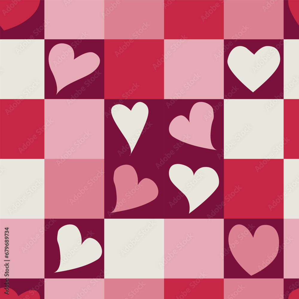 seamless pattern, hearts, different hearts, valentine's day seamless pattern, hearts, different hearts, valentine's day