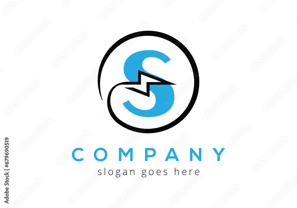 Letter S lighting thunder bolt Logo Design Vector Template. Letter S lighting thunder bolt Logo Design Vector Template.