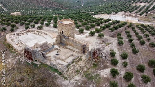 The archaeological site of Torreparedones located within the province of Cordoba, Spain with remains from the Tartessians, Iberians and Romans. photo