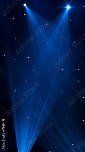 blue stage lights