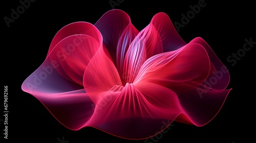 Fototapeta Naklejka Na Ścianę i Meble -  Fuchsia 3d abstract shape