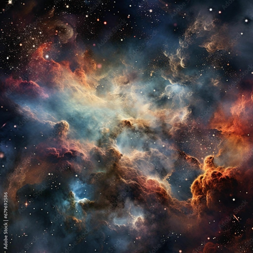 AI generated illustration of the night sky featuring a star field with ...