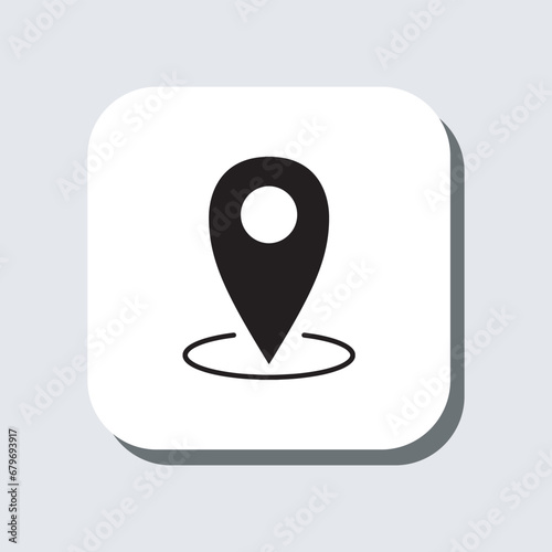 Location icon vector. Pin sign symbol in trendy flat style. Pointer vector icon illustration in square isolated on gray background Free Download Location icon vector. Pin sign symbol in trendy flat style. Pointer vector icon illustration in square isolated on gray background - GFXLoad