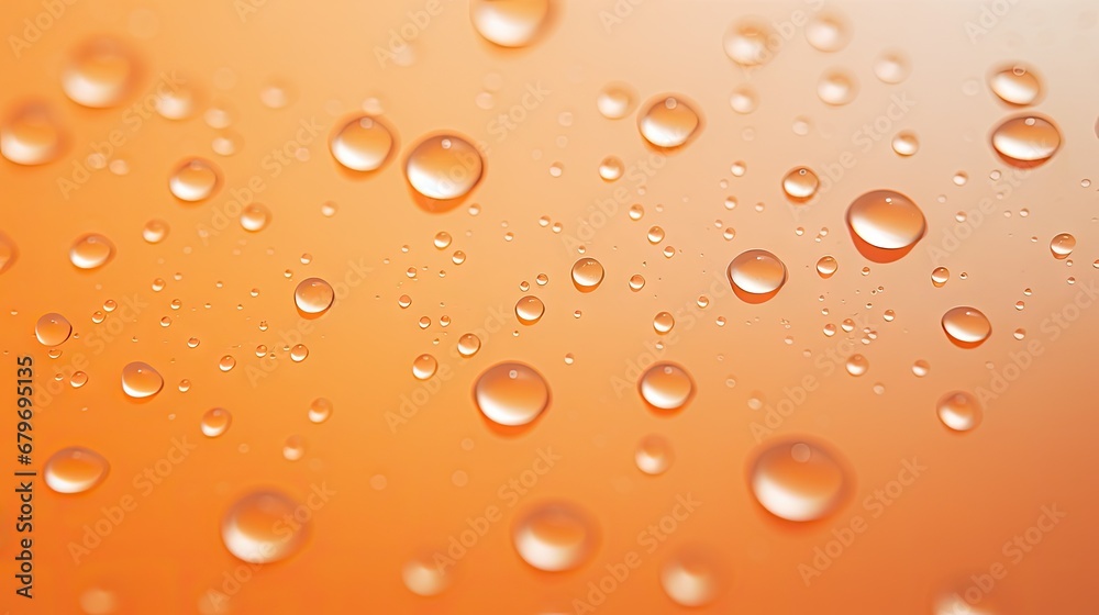a close up of water drops on an orange surface with a light orange back ground and a light orange back ground. a close up of water drops on an orange surface with a light orange back ground and a light orange back ground.