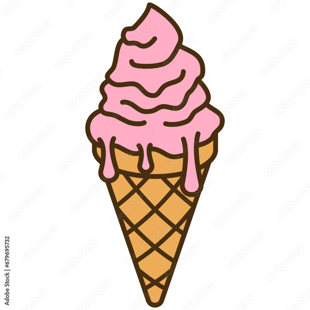 strawberry ice cream cone strawberry ice cream cone