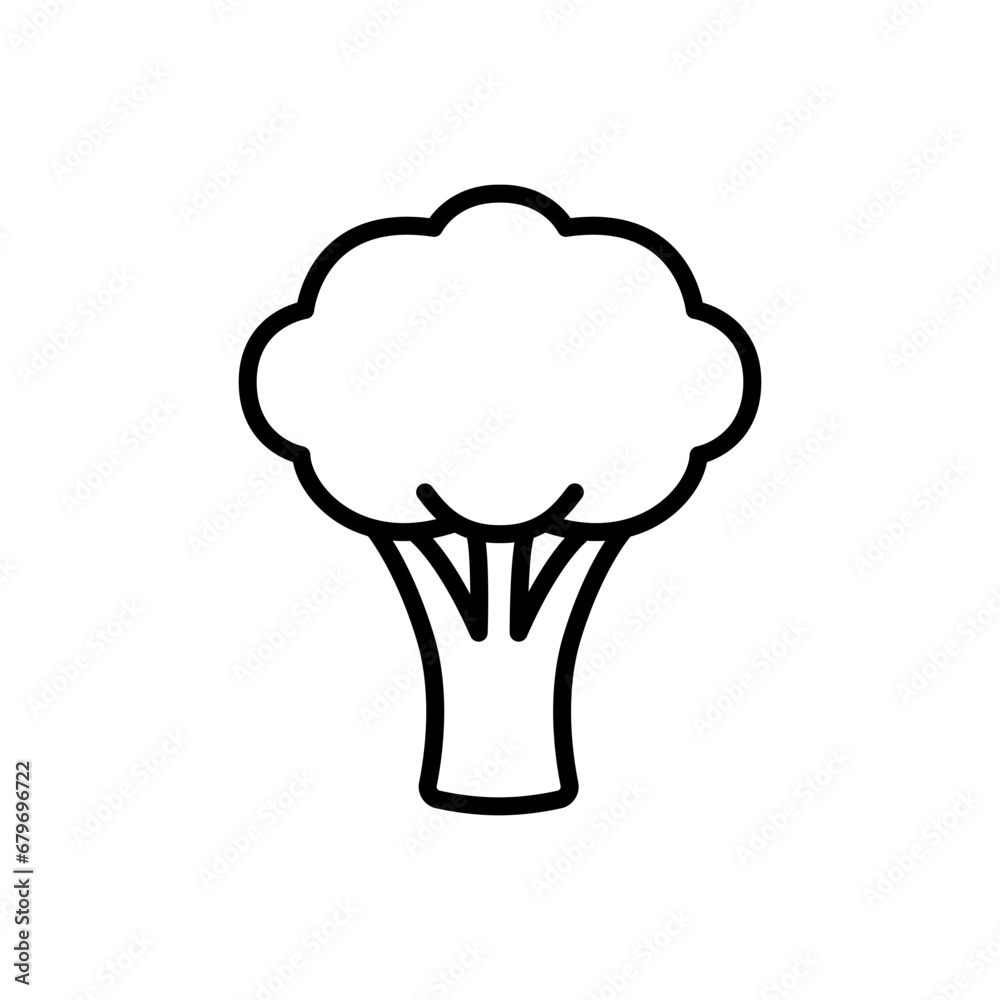 Broccoli icon. Simple outline style. Vegetable, plant, healthy, natural, organic, diet, fresh, food concept. Thin line symbol. Vector illustration isolated on white background. Broccoli icon. Simple outline style. Vegetable, plant, healthy, natural, organic, diet, fresh, food concept. Thin line symbol. Vector illustration isolated on white background.