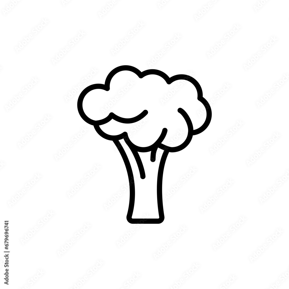 Broccoli icon. Simple outline style. Vegetable, plant, healthy, natural, organic, diet, fresh, food concept. Thin line symbol. Vector illustration isolated on white background. Broccoli icon. Simple outline style. Vegetable, plant, healthy, natural, organic, diet, fresh, food concept. Thin line symbol. Vector illustration isolated on white background.