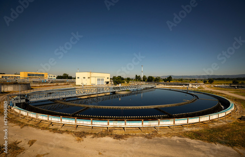 Wastewater treatment facility - Sewage Treatment. Also called municipal wastewater or sewage. photo