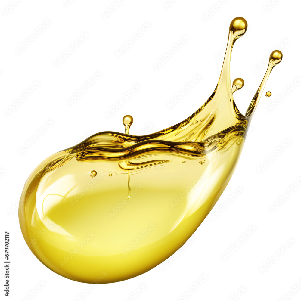 olive oil droplet with bubbles isolated on a transparent background, a drop of honey PNG