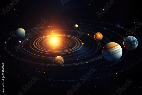 Celestial Harmony: Solar System Elegance