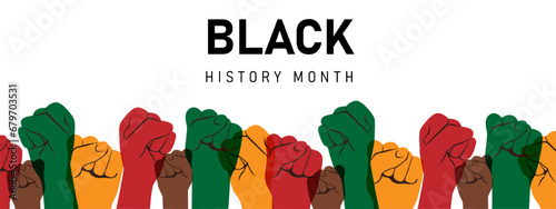 Black History Month, banner, vector illustration