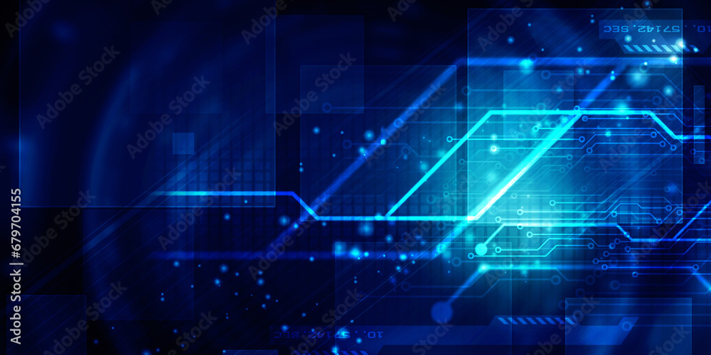 2d illustration Abstract futuristic electronic circuit technology background
2d illustration Abstract futuristic electronic circuit technology background