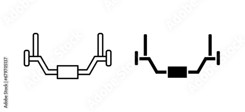 car anti roll bar vector icon set. vector illustration photo