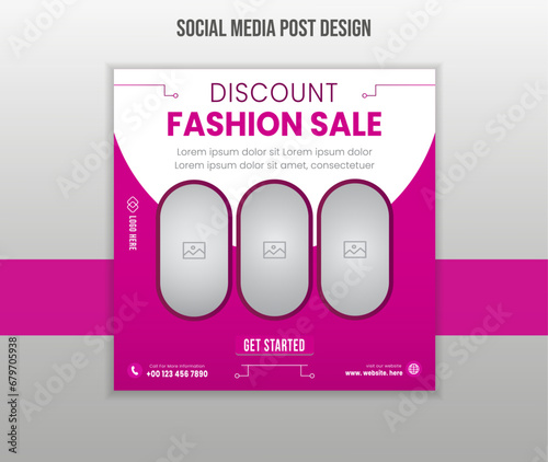 fashion sale social media post design