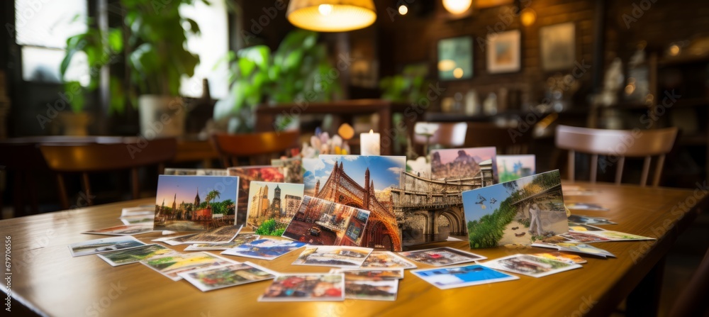 tabletop travel stunning landmarks and tourism destinations as background for the travel industry