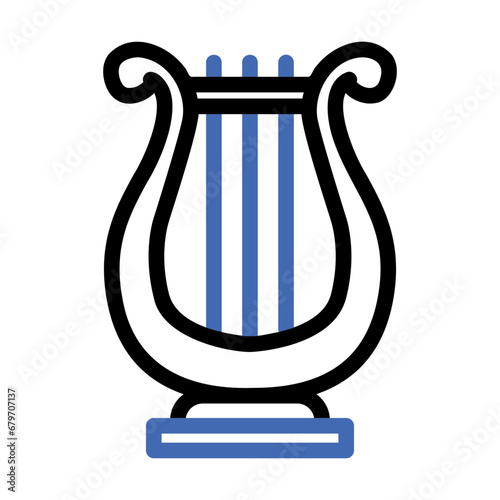 Lyre Outline 2 Color