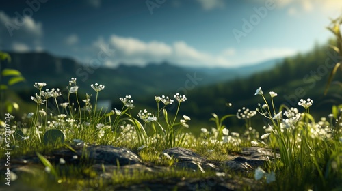 Spring Grass Flowers Isolated Clipping Path, HD, Background Wallpaper, Desktop Wallpaper © Moon Art Pic