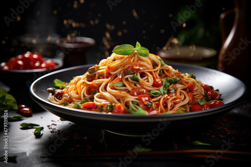 spaghetti with vegetables © KI MOMENTS