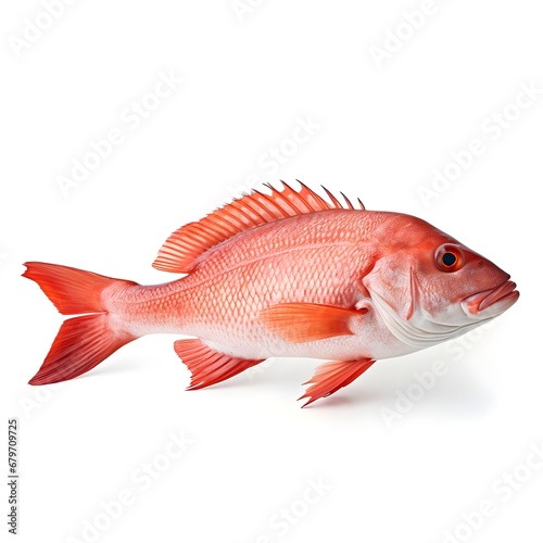 red fish isolated on white